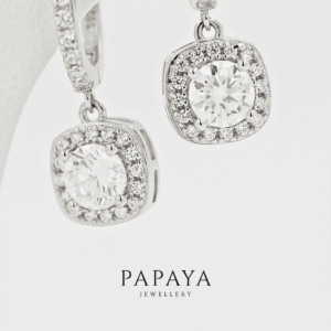Alessia Earrings | Platinum Sterling Silver Drop Earrings
