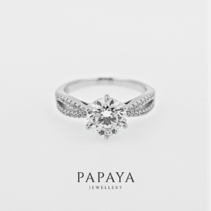 Aria Ring | 2.0ct Round Brilliant Moissanite Ring